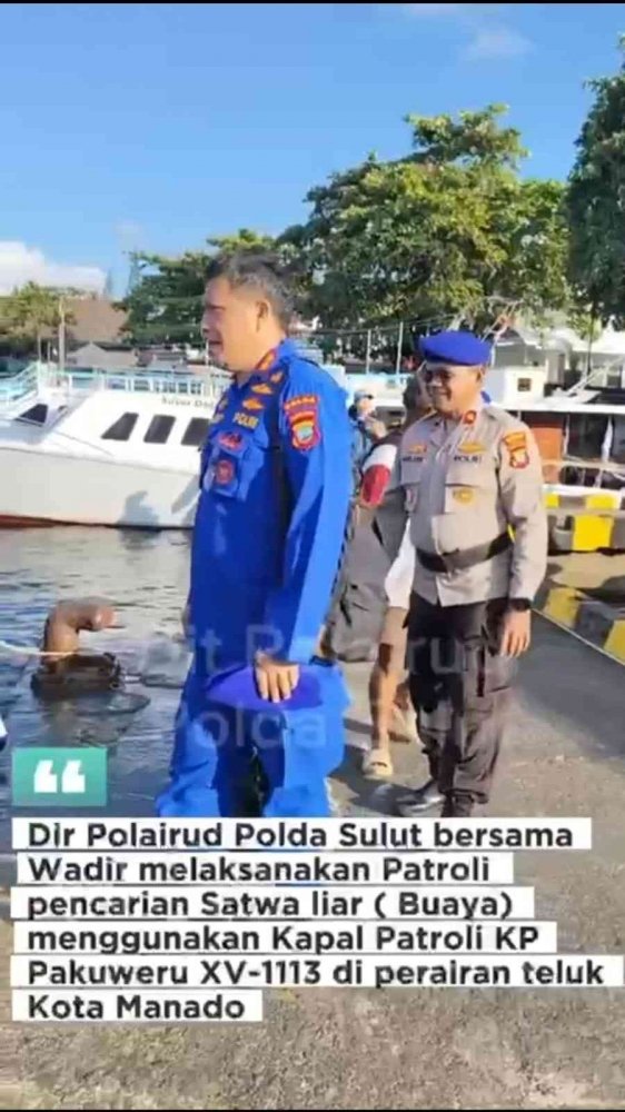 Dir Polairud Polda Sulut Pimpin Lansung Patroli Pencarian Satwa Liar